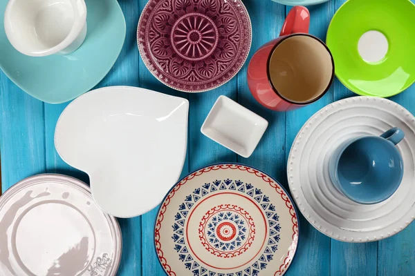 Different tableware on  table — Stock Photo, Image