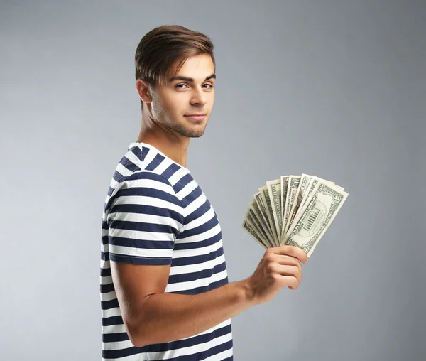 Man Holding Dinheiro — Fotografia de Stock