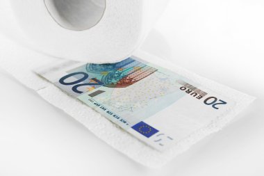 tuvalet kağıdı ve euro banknot