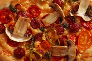 lezzetli pizza yakın çekim