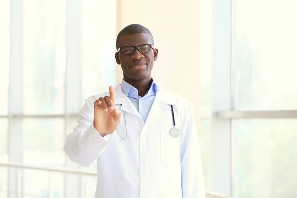 Handsome African American doctor — Stock Photo, Image