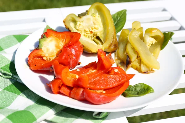 Grilled vegetables on plate closeup — Stock Photo, Image