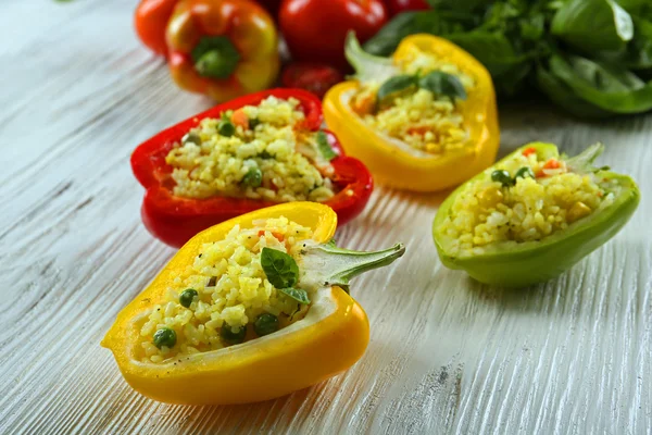 Stuffed peppers with vegetables — Stock Photo, Image