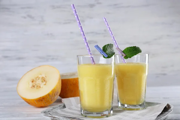 Glazen meloen cocktail — Stockfoto