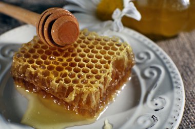 Plaka closeup bal ürünleri