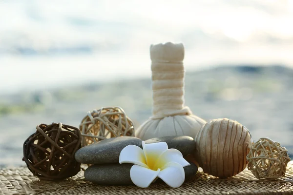 Beautiful spa composition outdoors — Stock Photo, Image