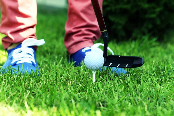 Jogadora de golfe — Fotografia de Stock