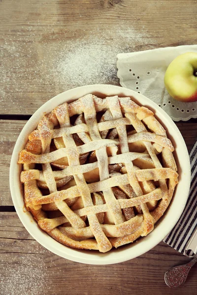 Hausgemachter Apfelkuchen — Stockfoto