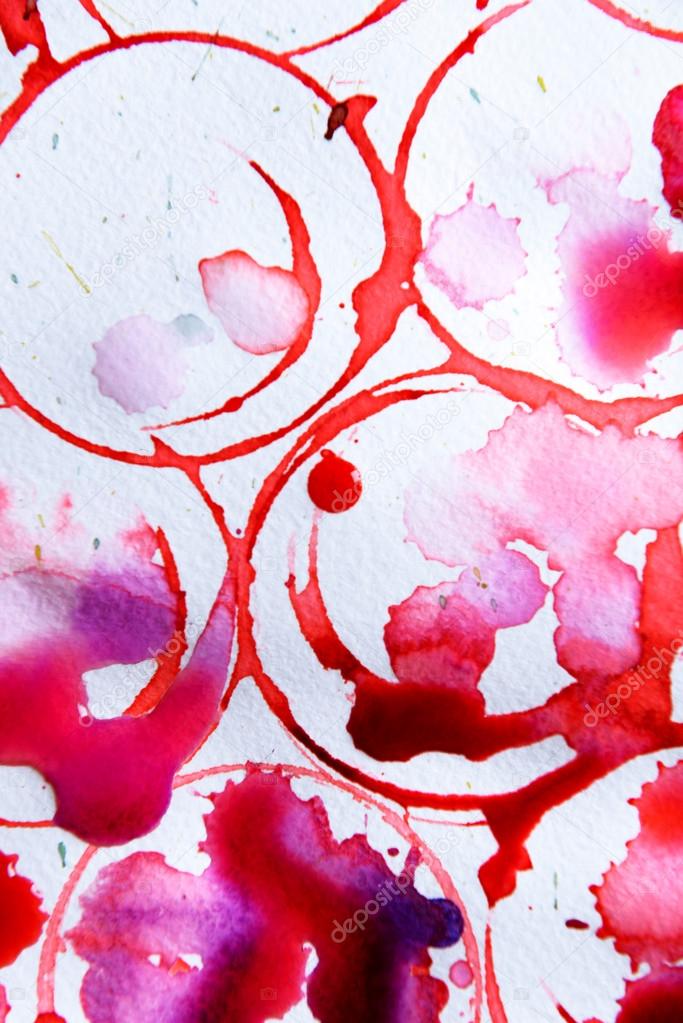 Watercolor wine stains