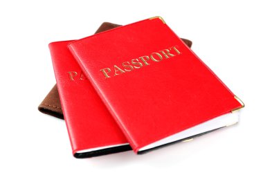 beyaz izole Pasaportlar