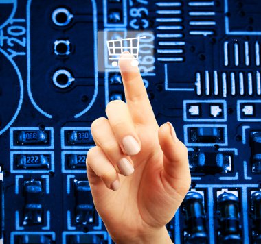 Future technology concept integrates electronics clipart