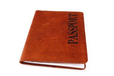 pasaport üzerinde beyaz izole