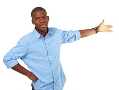 Afro-Amerikan yakışıklı beyaz izole