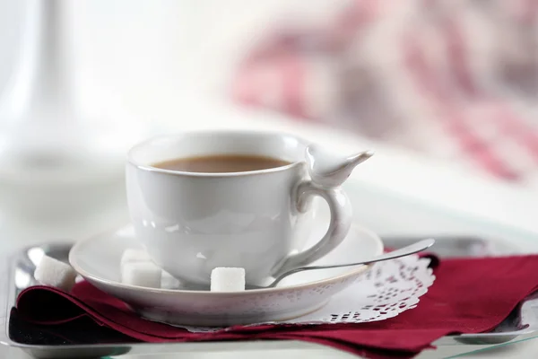 Kopje koffie op tafel — Stockfoto