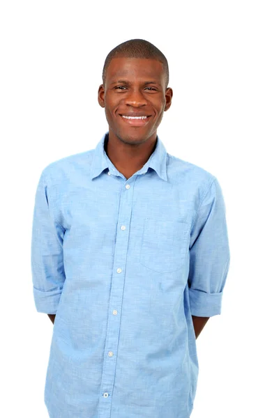 Handsome African American man isolated on white — Stock Photo, Image