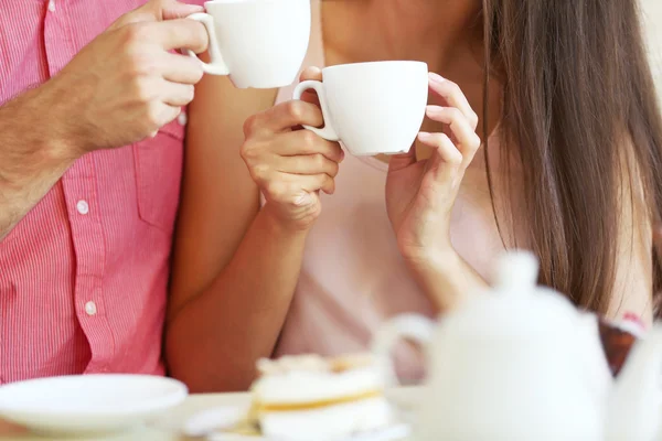 Women applying cream on her hands — Stock Photo, Image