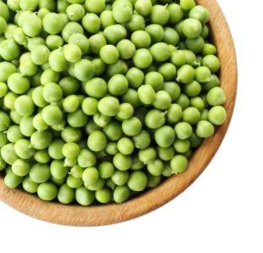 Taze taze bezelyeler kasede