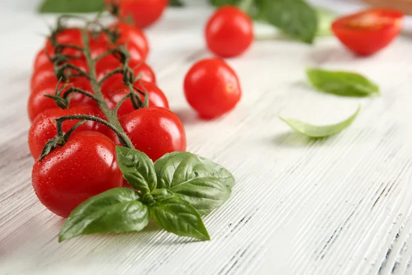 Tomates cerises au basilic — Photo