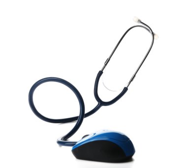 Steteskop ve bilgisayar fare