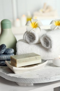 Spa uygulamaları ışık arka plan üzerinde