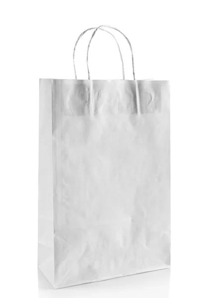 Paper shopping bag isolated on white — Stock Photo, Image