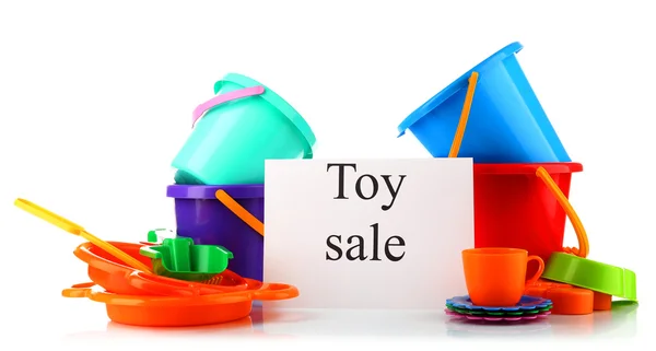 Spielzeug zum Verkauf, isoliert auf weiß — Stockfoto
