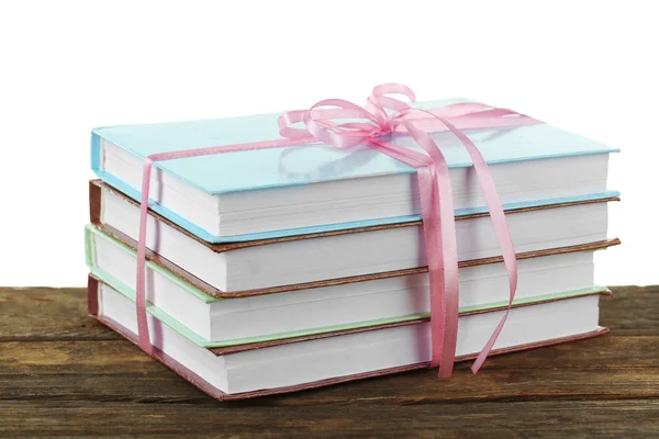 Stack of books with ribbon — Stock Photo, Image