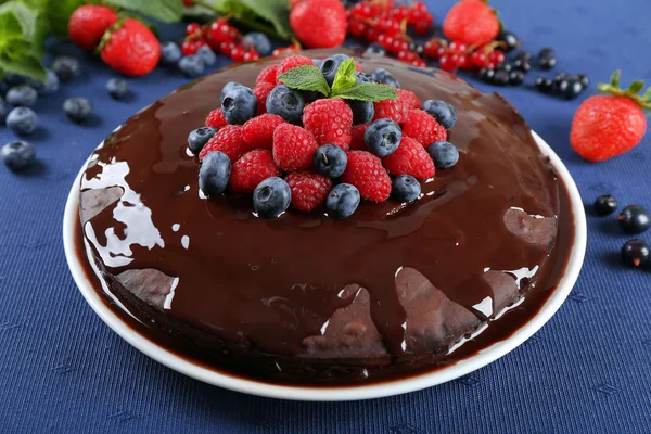 Délicieux gâteau au chocolat — Photo