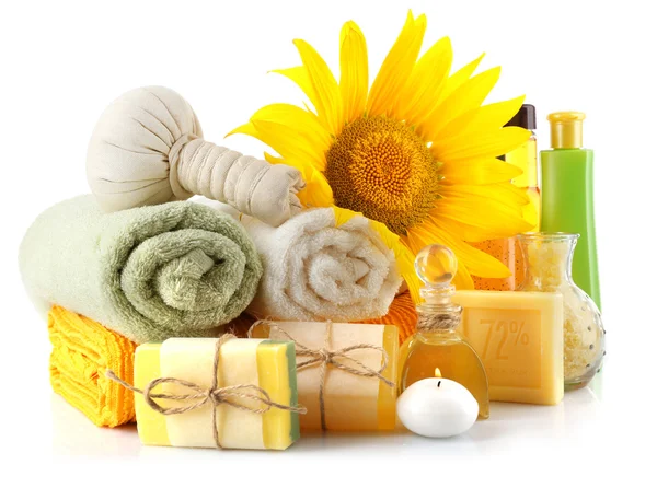 Spa treatments and flower — Stock Photo, Image