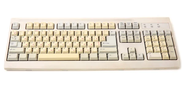 Alte Tastatur isoliert — Stockfoto