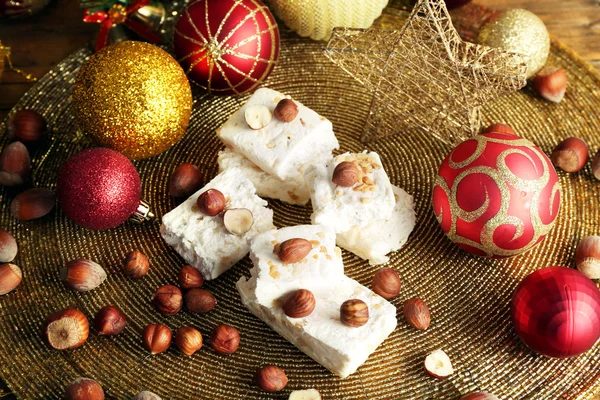 Sweet nougat on table — Stock Photo, Image