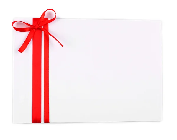 Card decorated with bow — Stock Photo, Image