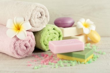 Spa uygulamaları ışık arka plan üzerinde