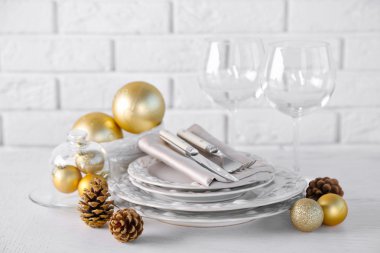 Noel tablo ayarı dekore edilmiş