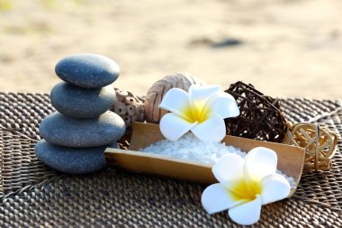 Güzel spa kompozisyon açık havada