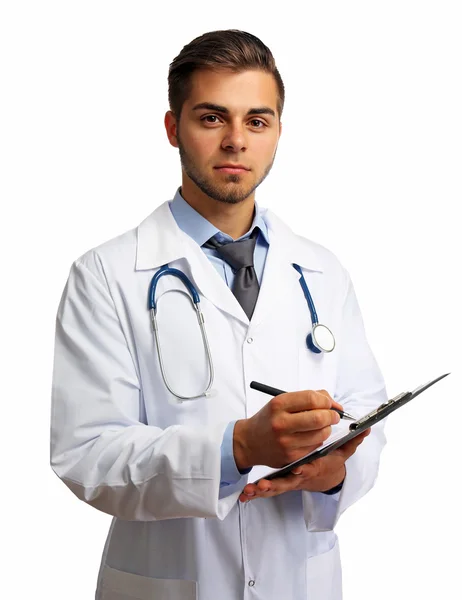 Male doctor with folder — Stock Photo, Image