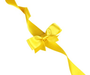 beyaz izole sarı şerit yay