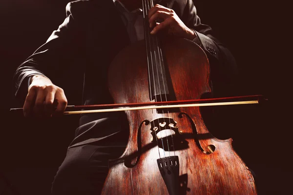 Man playing on cello — Stock Photo, Image