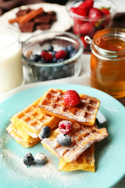 Sweet homemade waffles — Stock Photo, Image