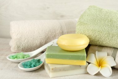 Spa uygulamaları ışık arka plan üzerinde