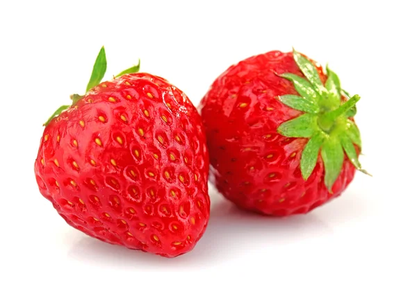 Ripe strawberries isolated on white — Stock Photo, Image
