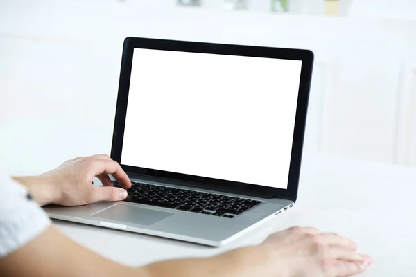 Man working with laptop in office — Stock Photo, Image