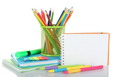 Beyaz izole okul donanımları