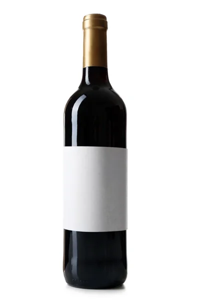 Flaska vin isolerad på vit bakgrund — Stockfoto