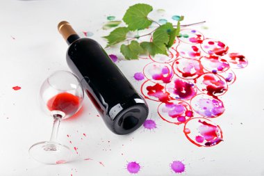 Grapes painted with wine cork clipart