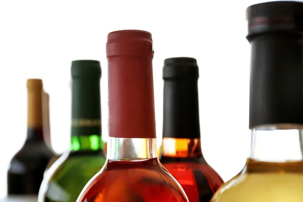Vin flaskhalsar isolerad på vit — Stockfoto