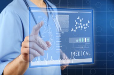 Modern bilgisayar arayüzü ile çalışma tıp doktorusun. Modern tıp teknolojileri kavramı