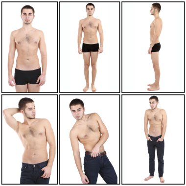 anlık modeli. yakışıklı bir adam üzerinde beyaz izole