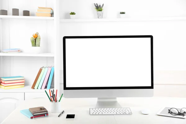 Office workplace with modern computer — Stock Photo, Image