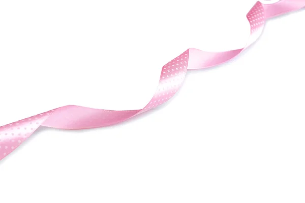 Розовая лента изолирована на белом — стоковое фото